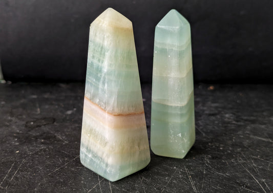 Pistachio Calcite Mini Obelisk