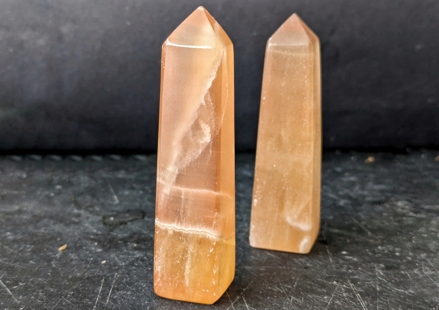 Honey Calcite Mini Obelisk