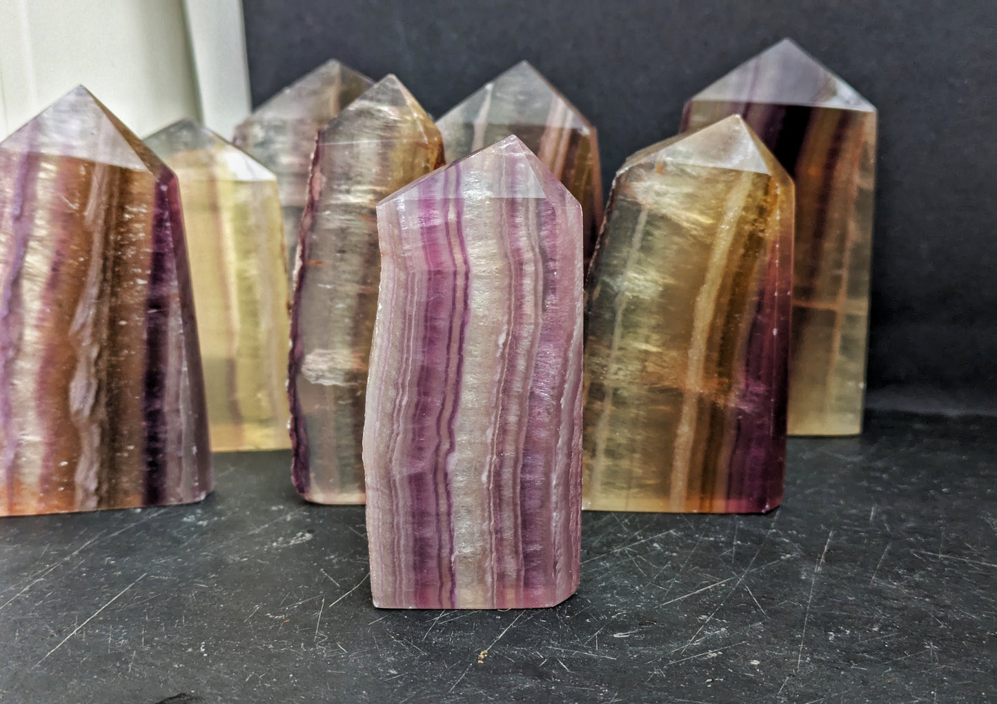 Fluorite Slab Obelisk