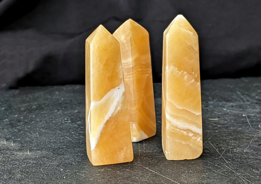 Orange Calcite Mini Obelisk