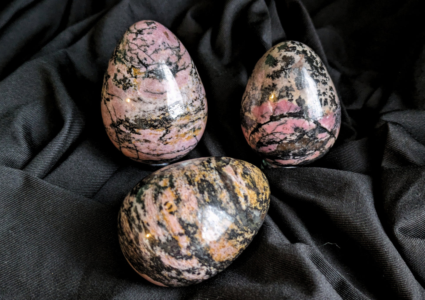 Rhodonite Egg Carving