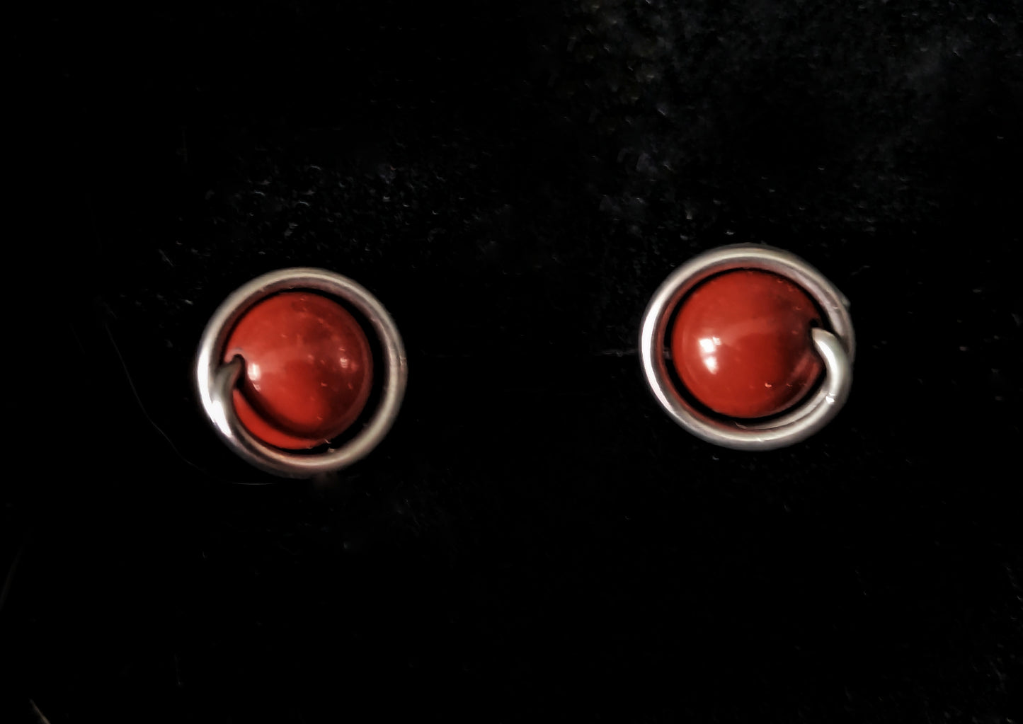 Red Jasper Surgical Steel Earrings 16