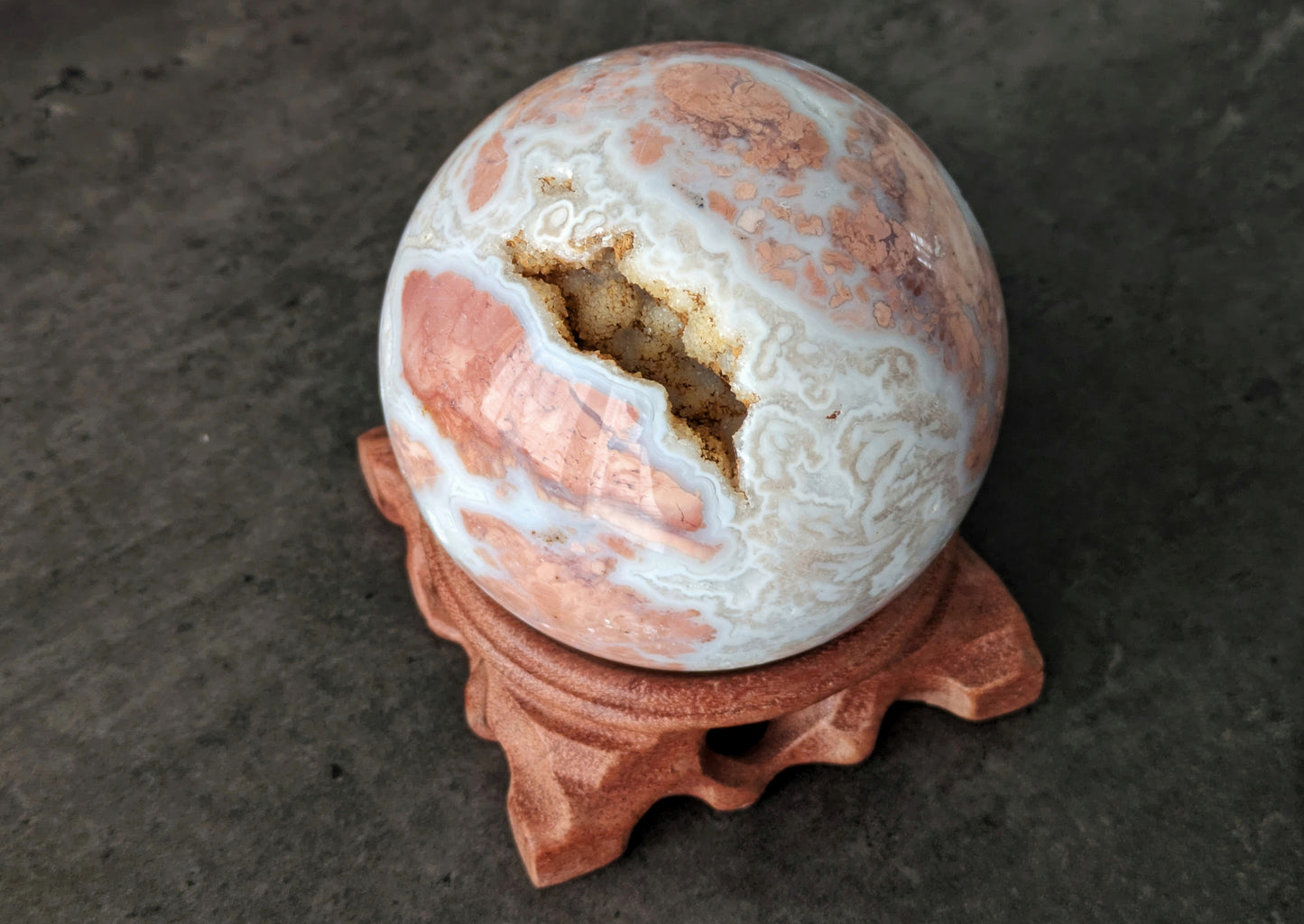 Pink Agate Sphere 2