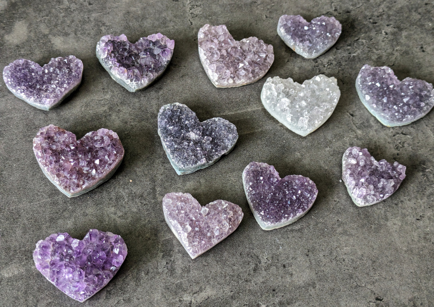 Amethyst Druzy Small Heart