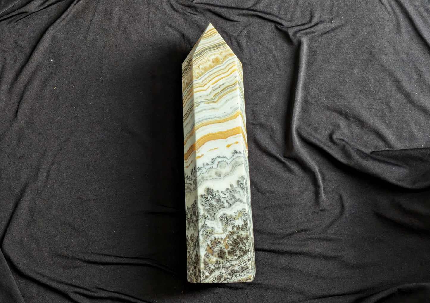 Orange Calcite Obelisk 1