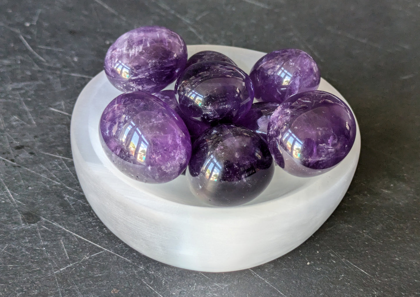 Selenite Bowl Round