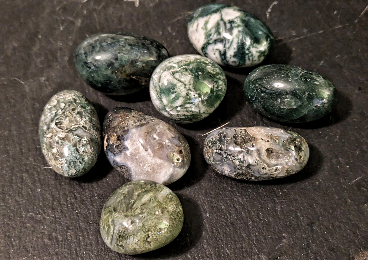 Moss Agate Tumblestone