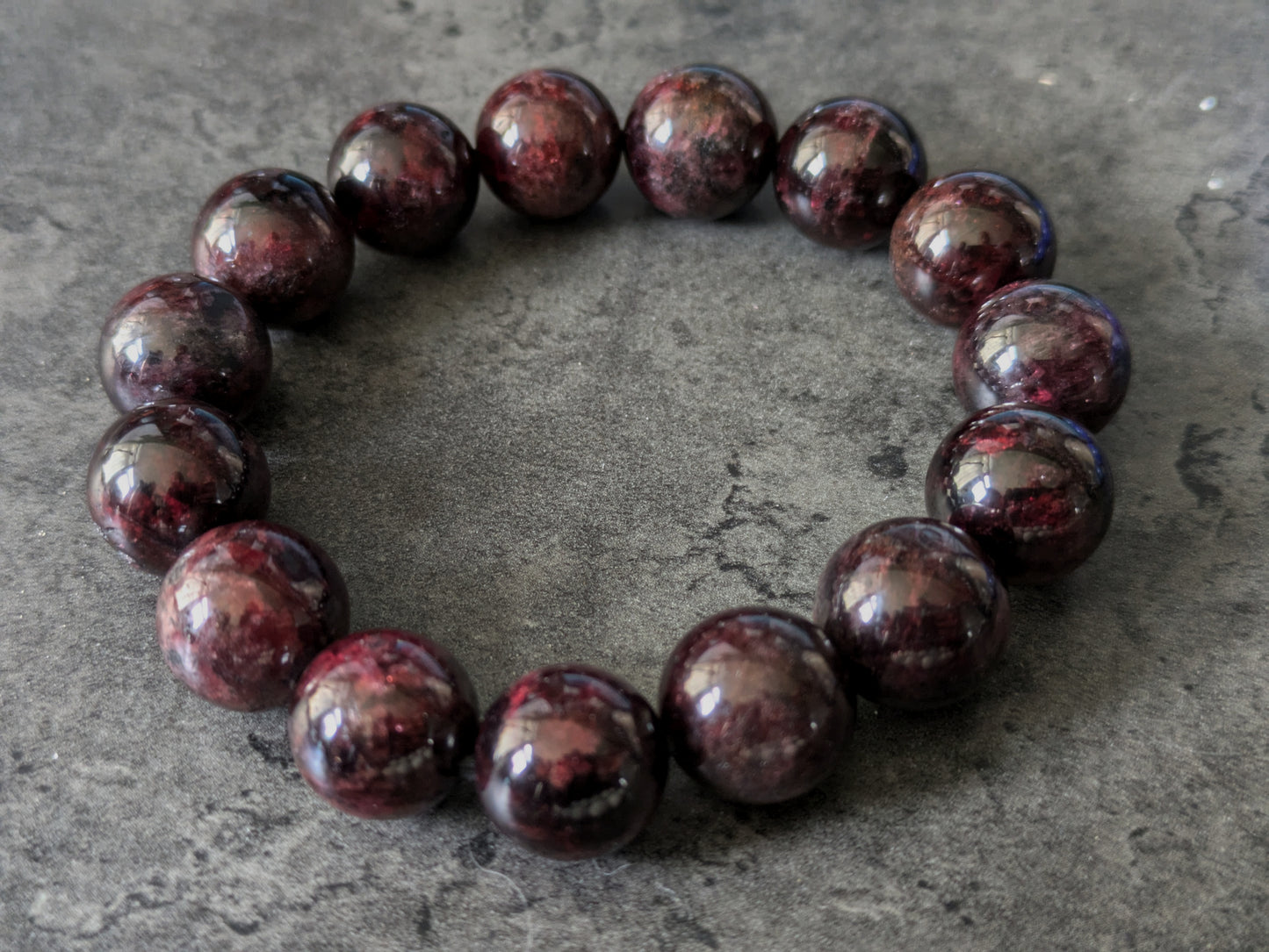 Garnet Bracelet 12mm