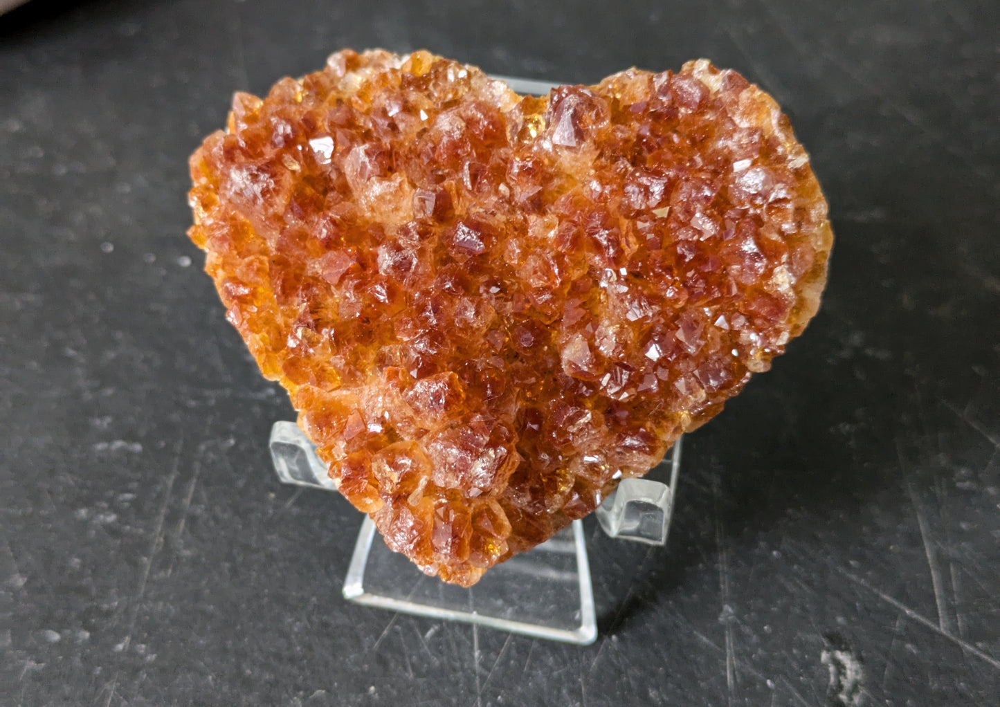 Citrine Druzy Heart