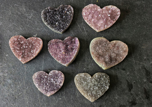 Amethyst Druzy Medium/Large Heart