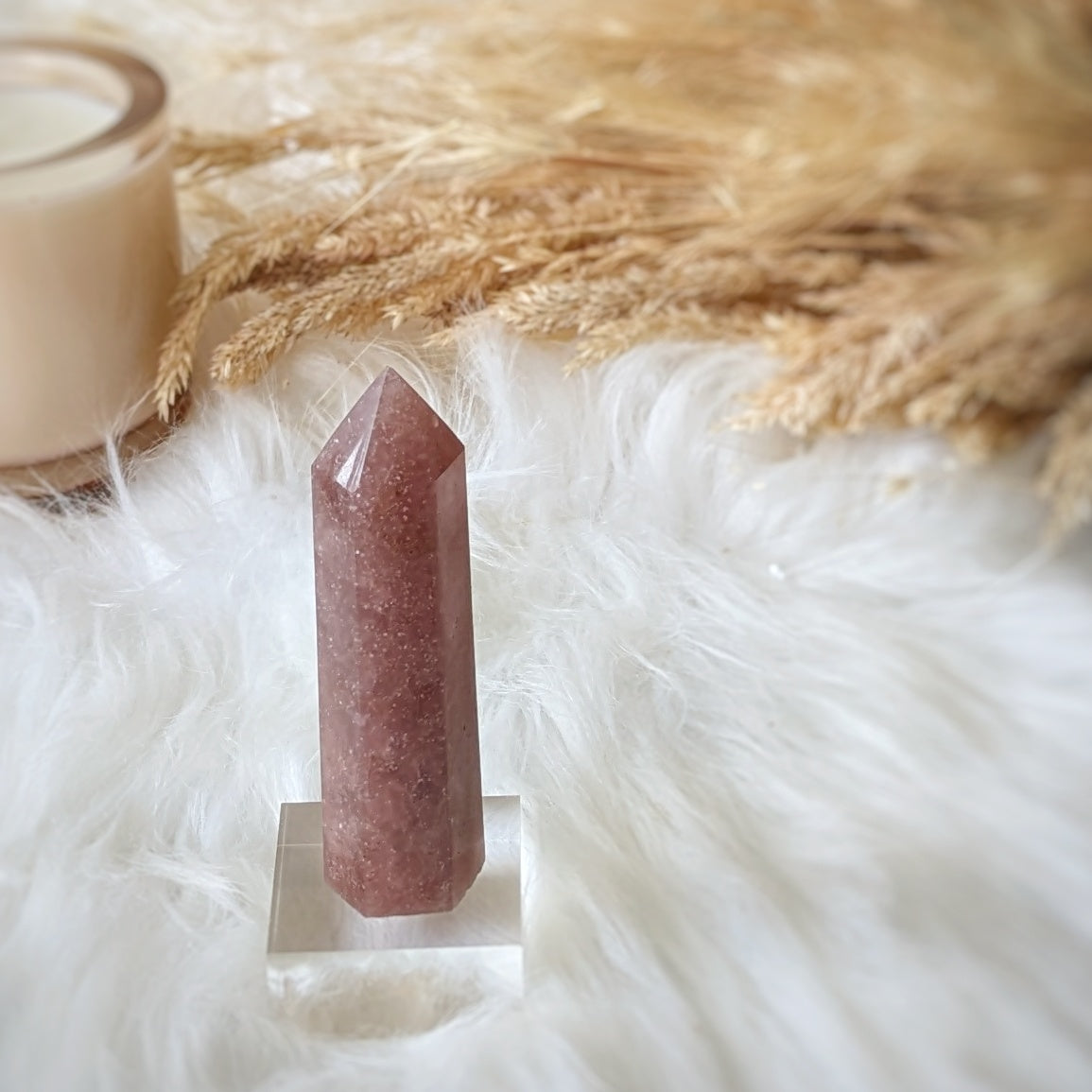 Strawberry Quartz Obelisk