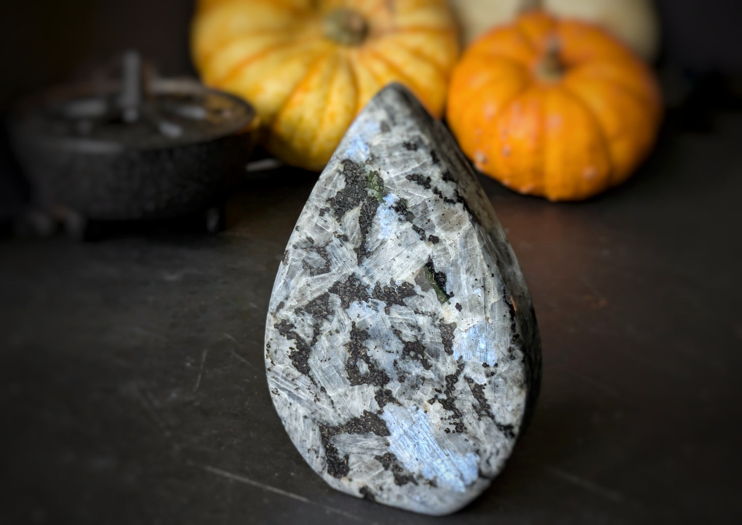 Larvikite Flame Carving