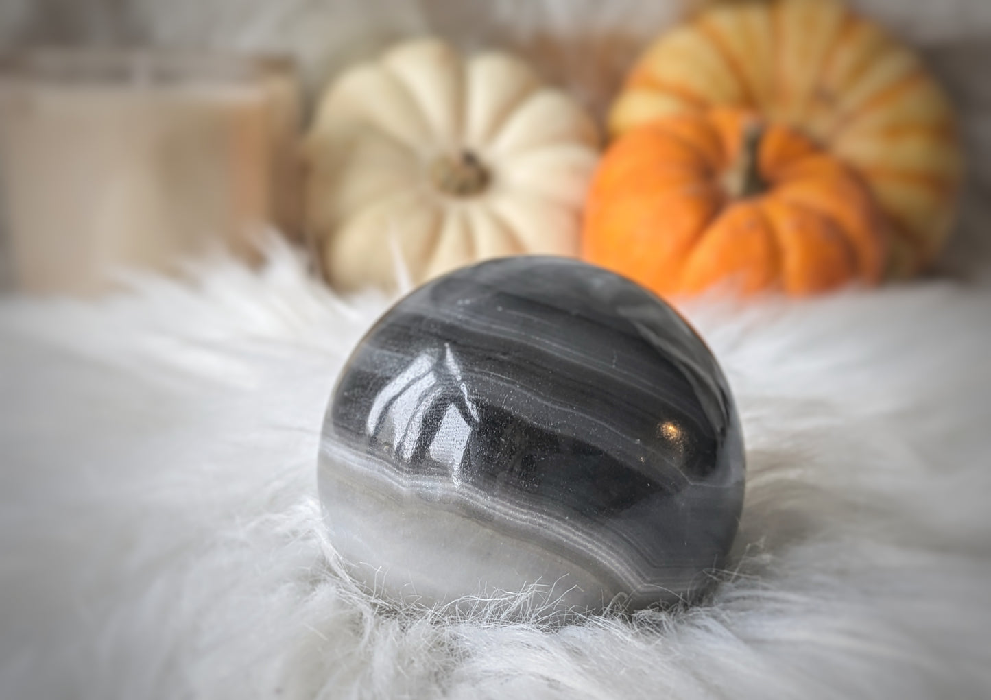 Black Banded Onyx Sphere 1