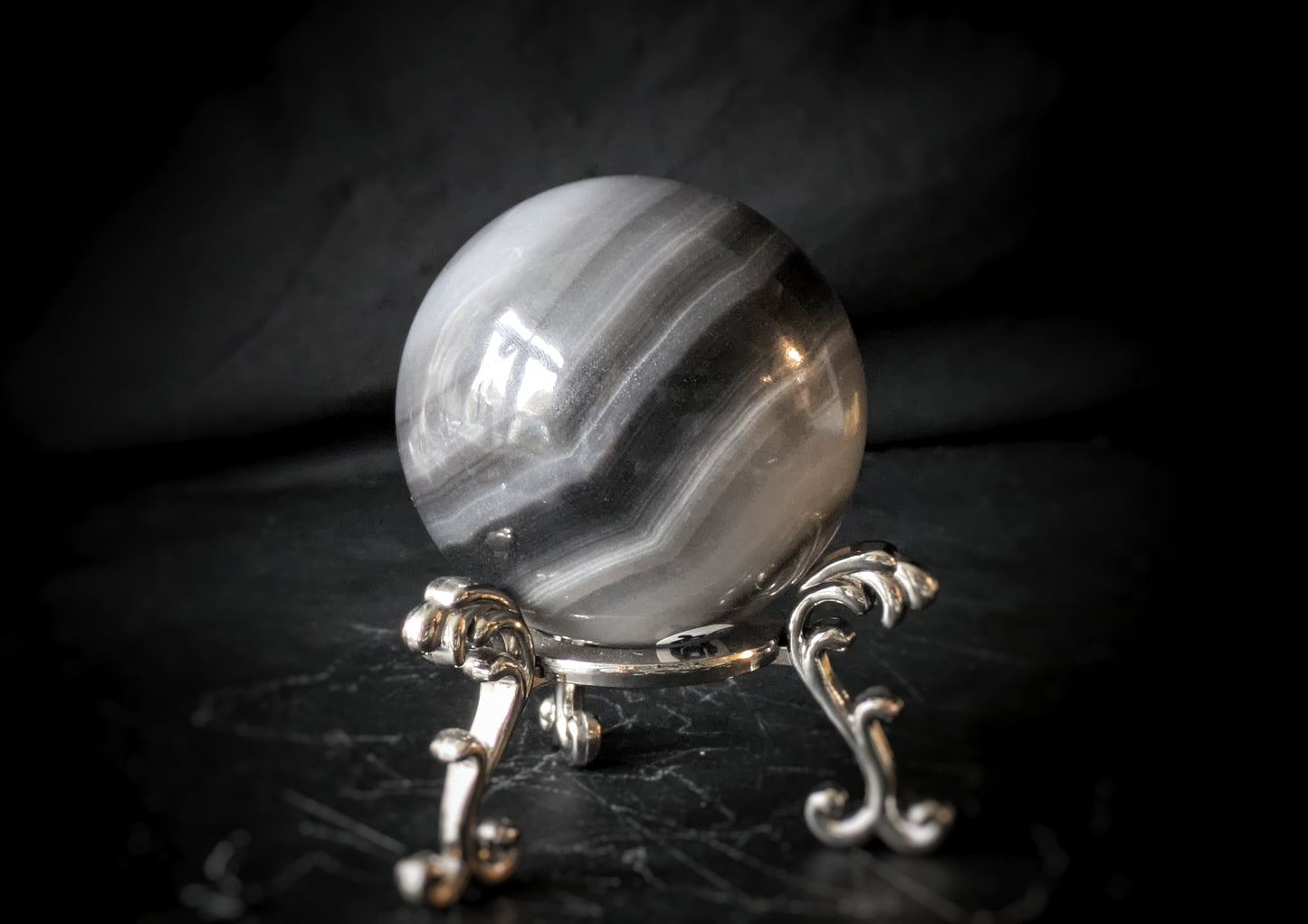 Black Banded Onyx Sphere 1