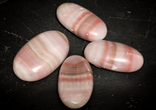 Pink Banded Onyx Palmstone