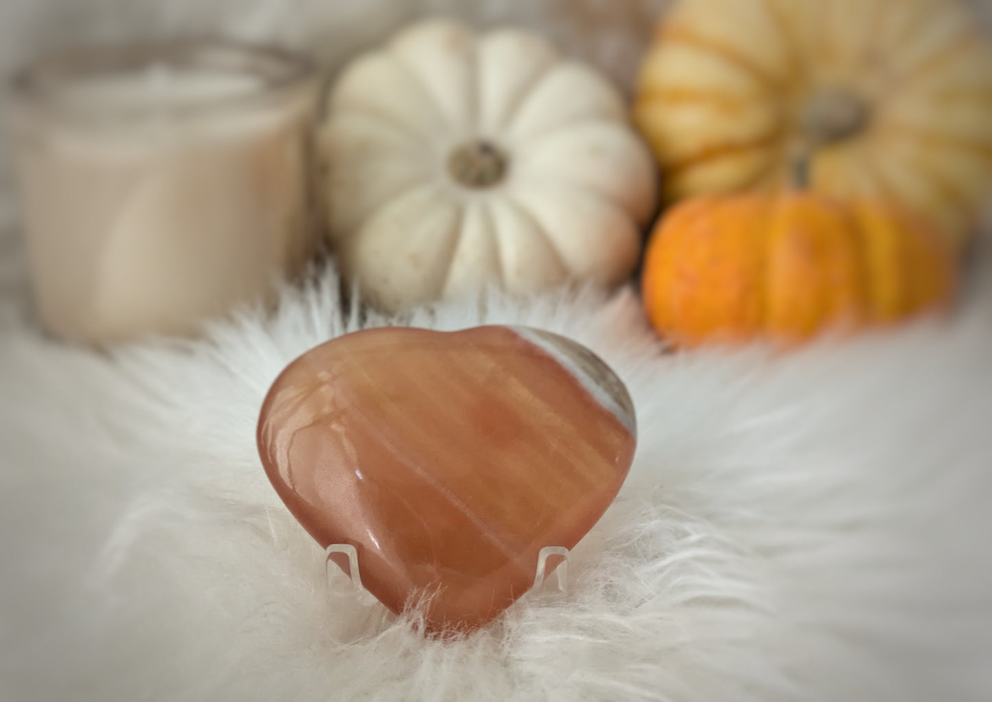 Honey Calcite Heart 2