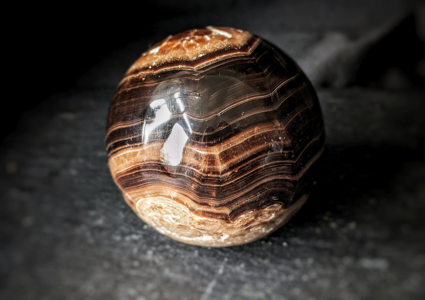 Chocolate Calcite Sphere 4