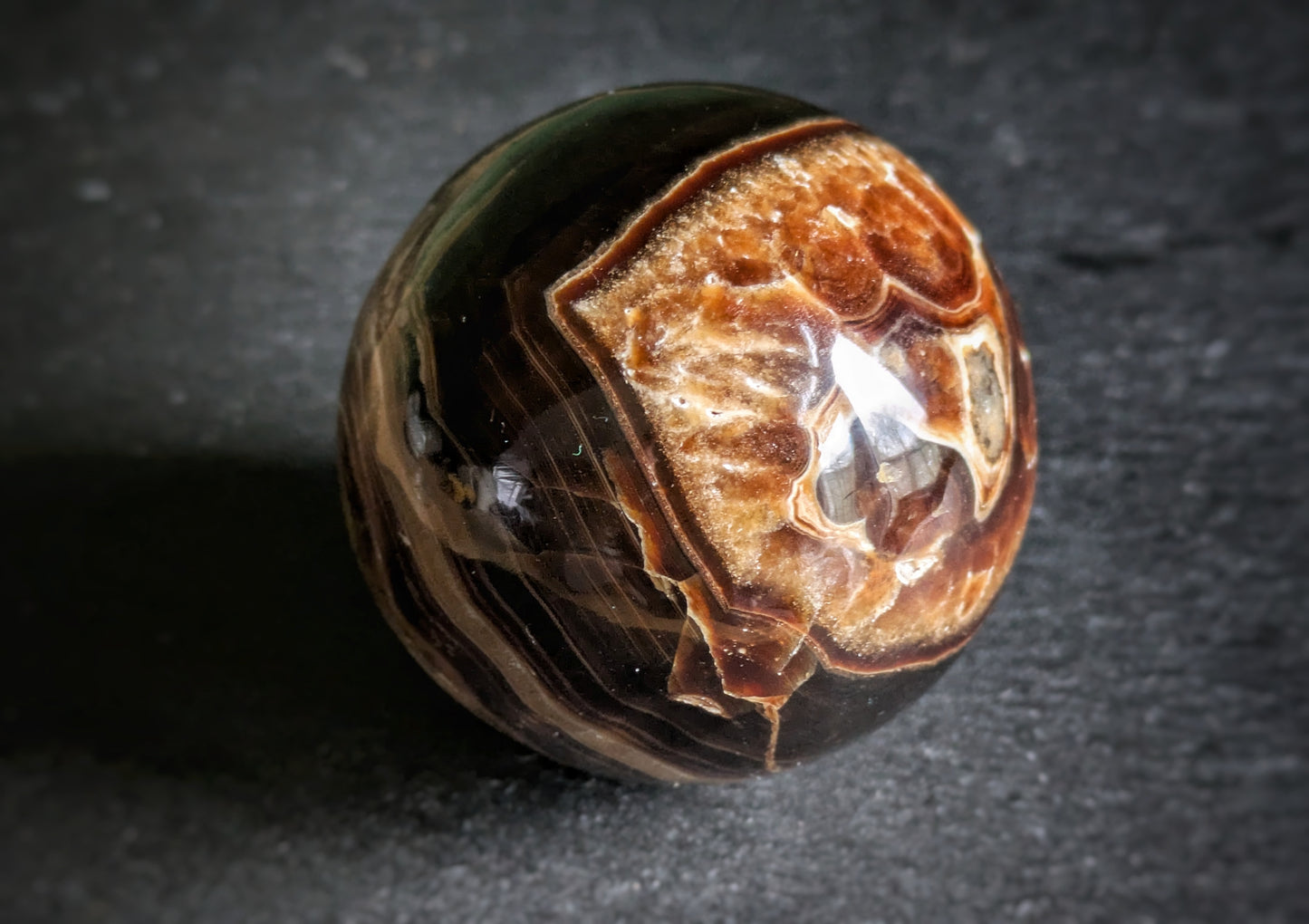 Chocolate Calcite Sphere 4