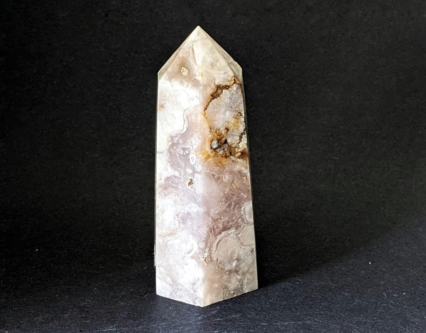 Flower Agate Medium Obelisk