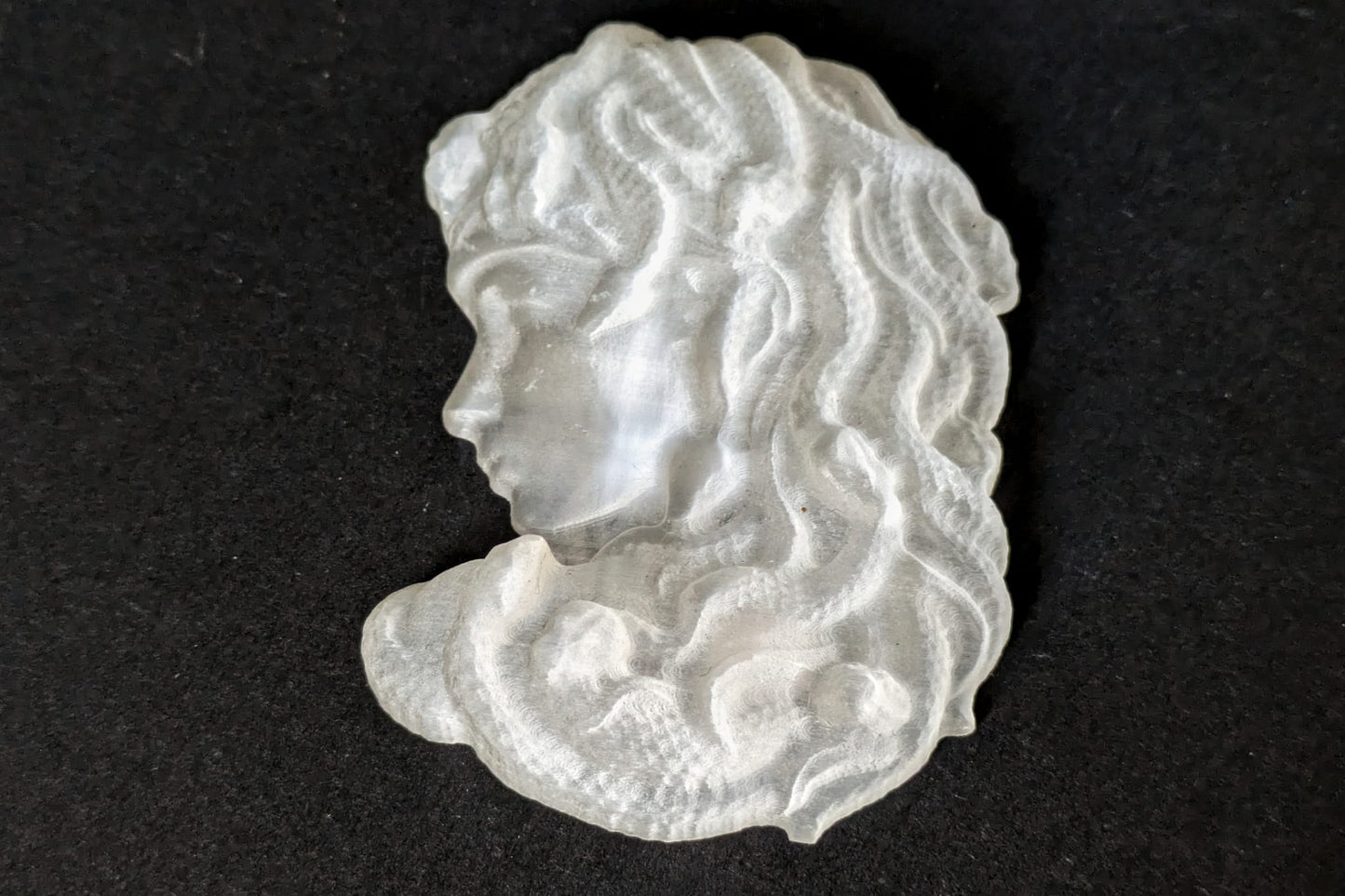 Selenite Medusa Carving